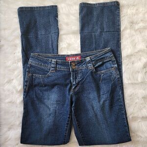 Zani Di High Rise Dark Wash Straight Leg Jeans Junior Size 9